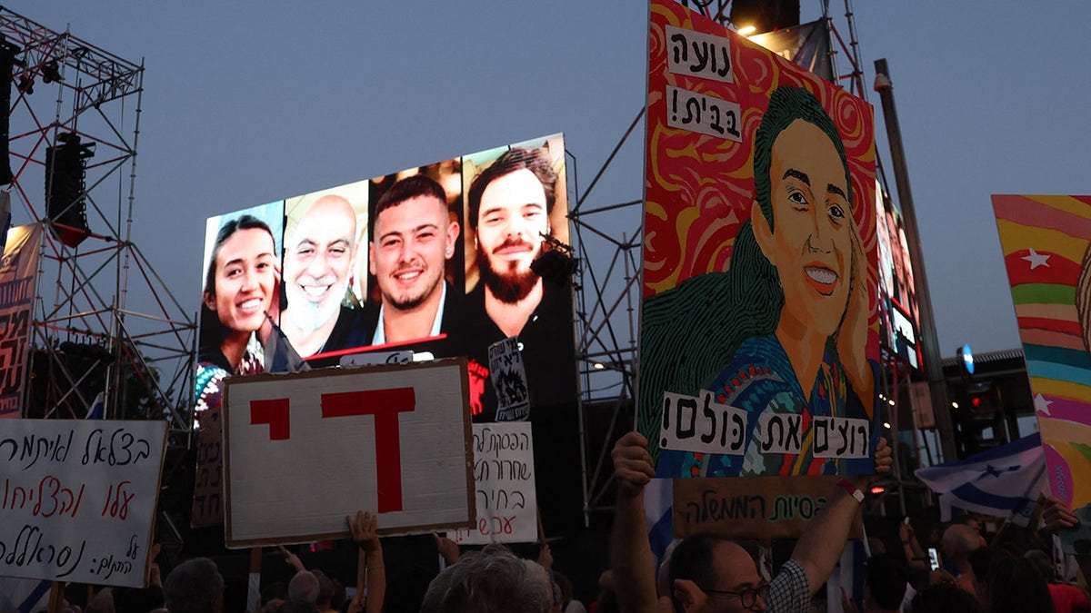 Poster of rescued Israelis