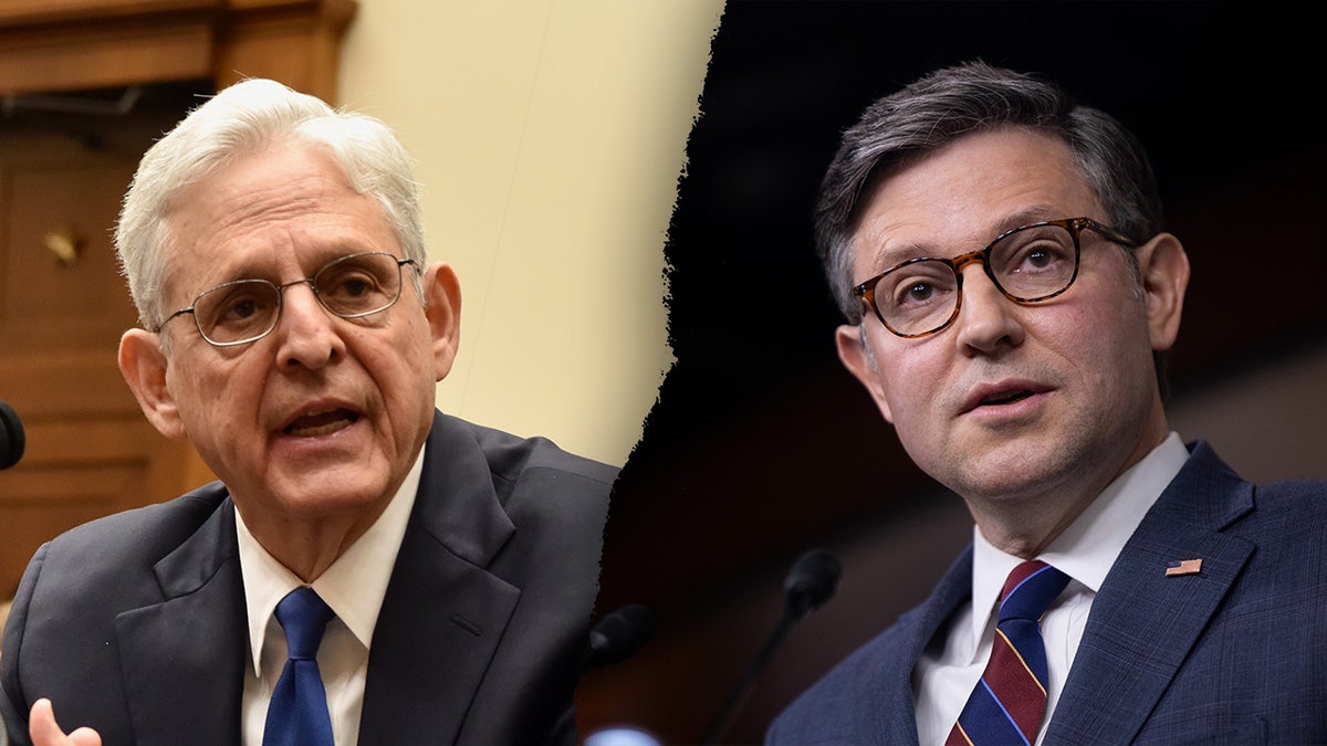 Attorney General Merrick Garland and Speaker Mike Johnson