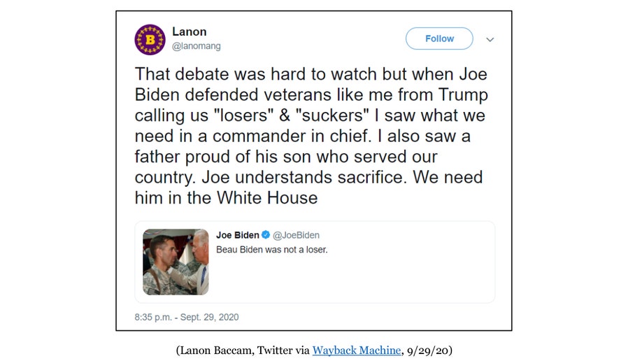 Baccam tweets on Biden, Trump debate