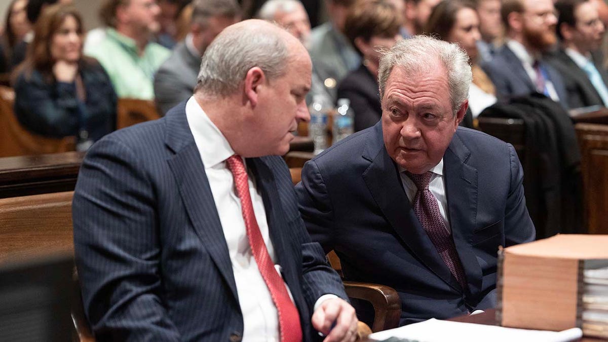 Defense attorney Dick Harpootlian and Defense attorney Jim Griffin speak after their client Alex Murdaugh is found guilty