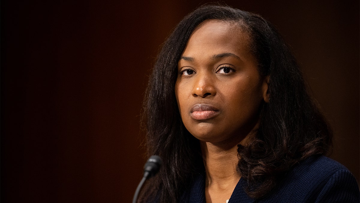 Tamika Montgomery-Reeves speaking at her confirmation hearing in the Senate.