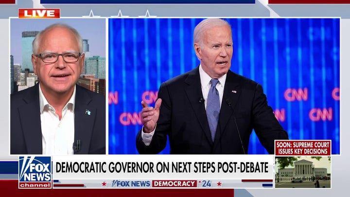 Biden surrogate Gov. Walz admits debate was 'bad night' for president