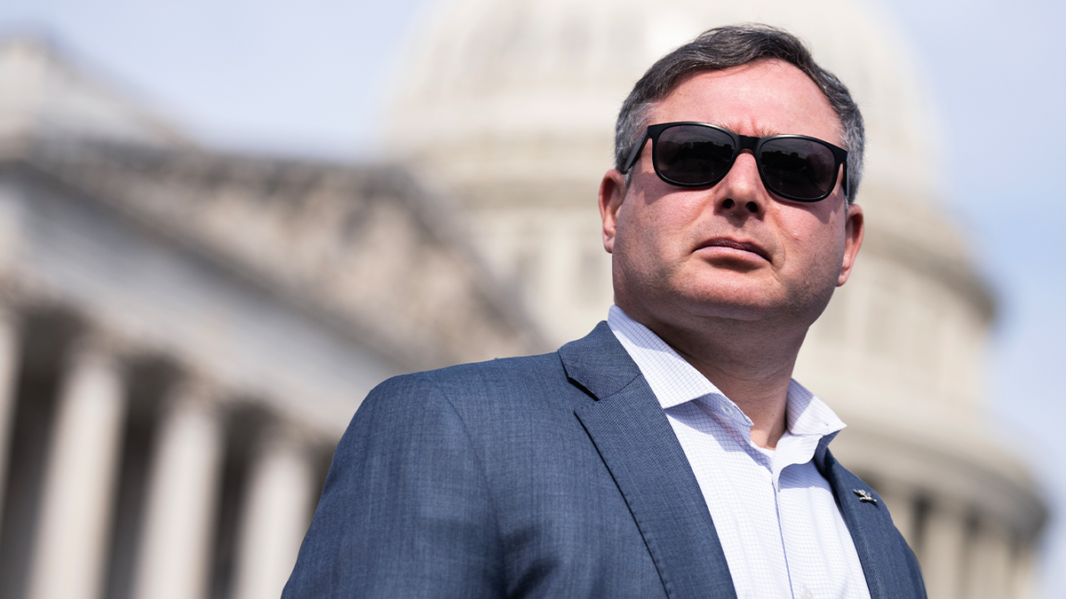 Eugene Vindman outside Capitol in shades