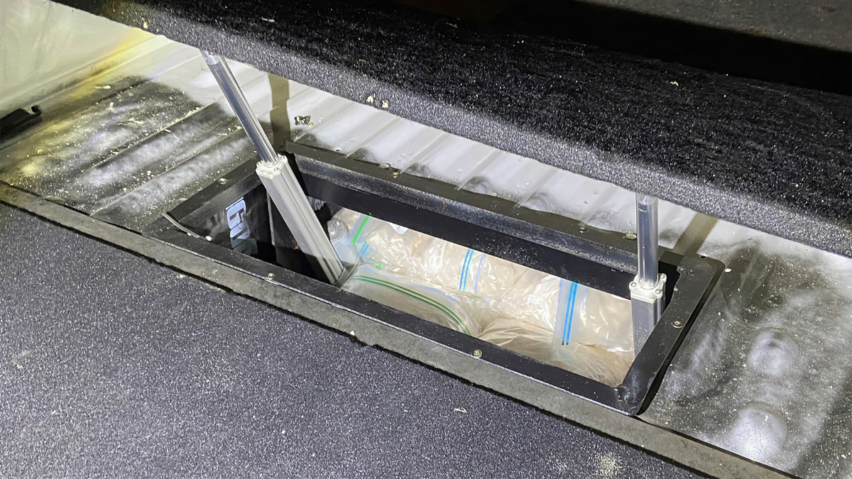 Illicit drugs in a concealed compartment