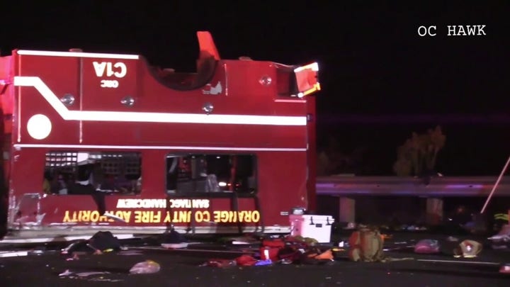 California firefighters critically injured after fire truck rollover crash