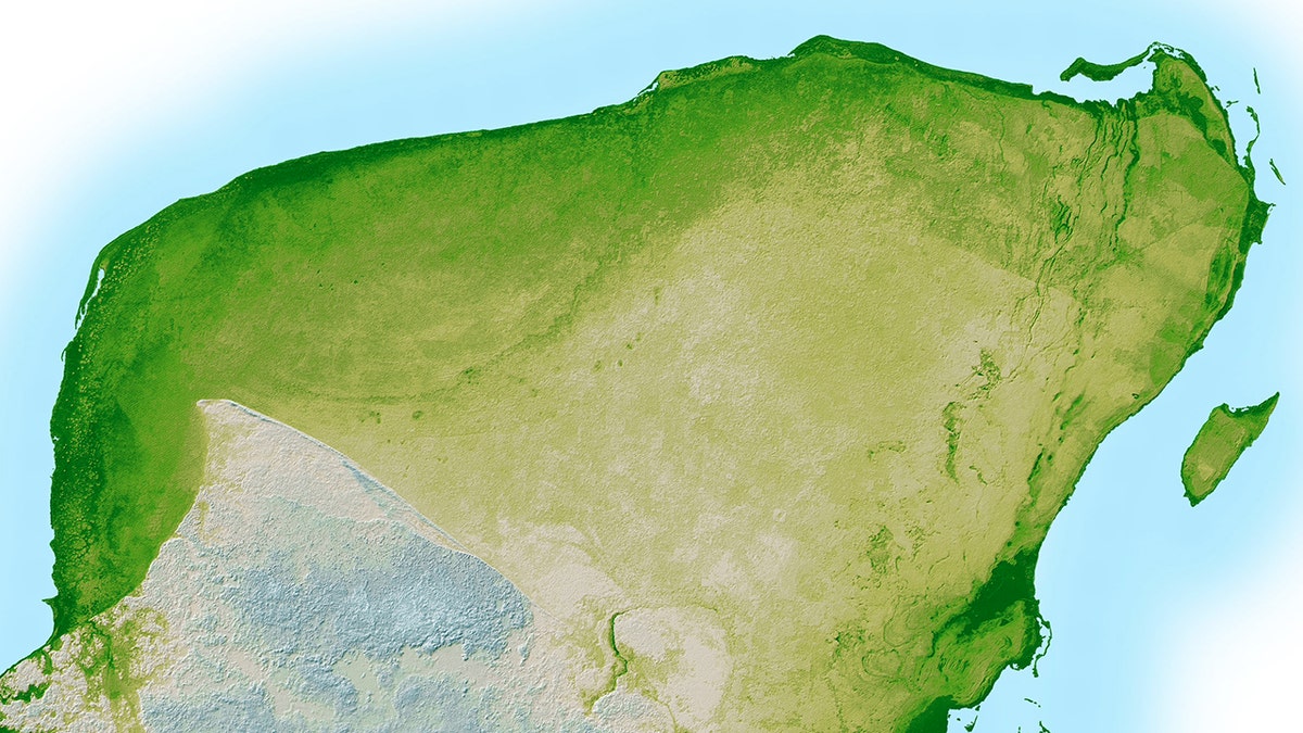 Chicxulub impact map