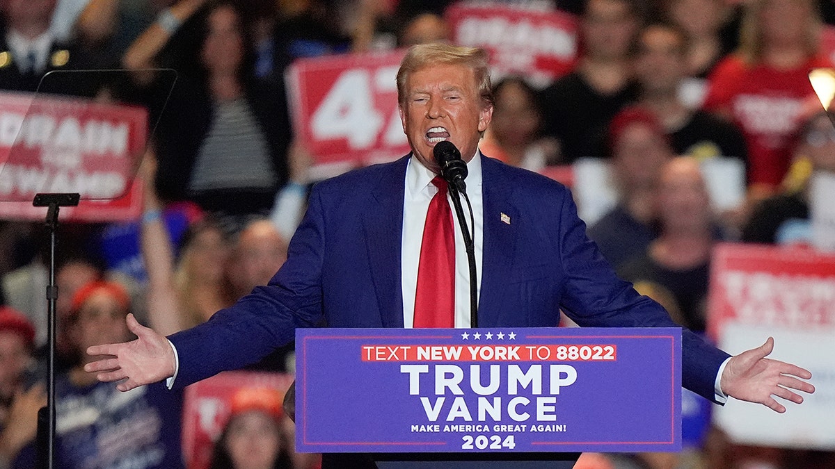 Donald Trump closeup shot from rally