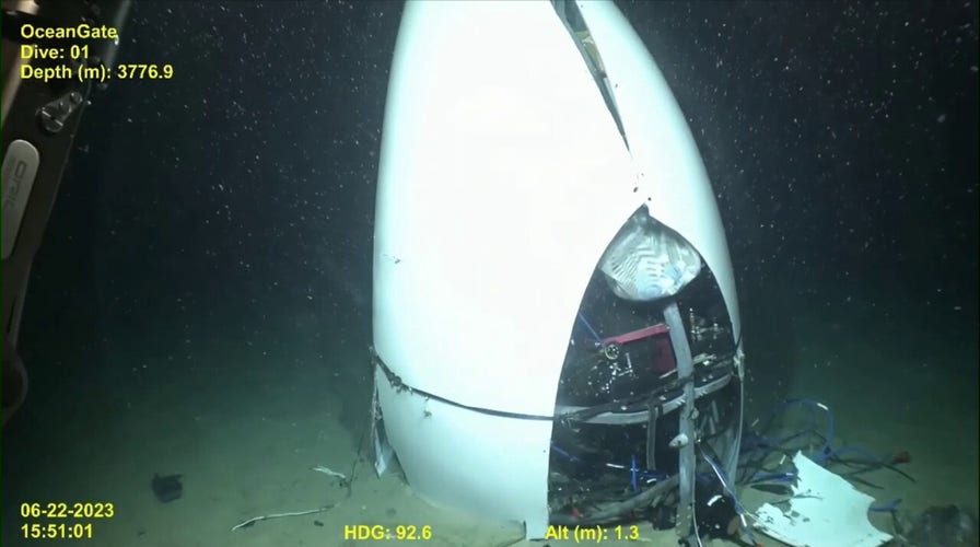 Titan submersible wreckage seen on ocean floor in new video