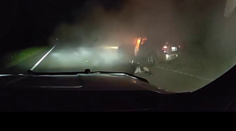 Florida suspect surrenders when vehicle catches fire during car chase