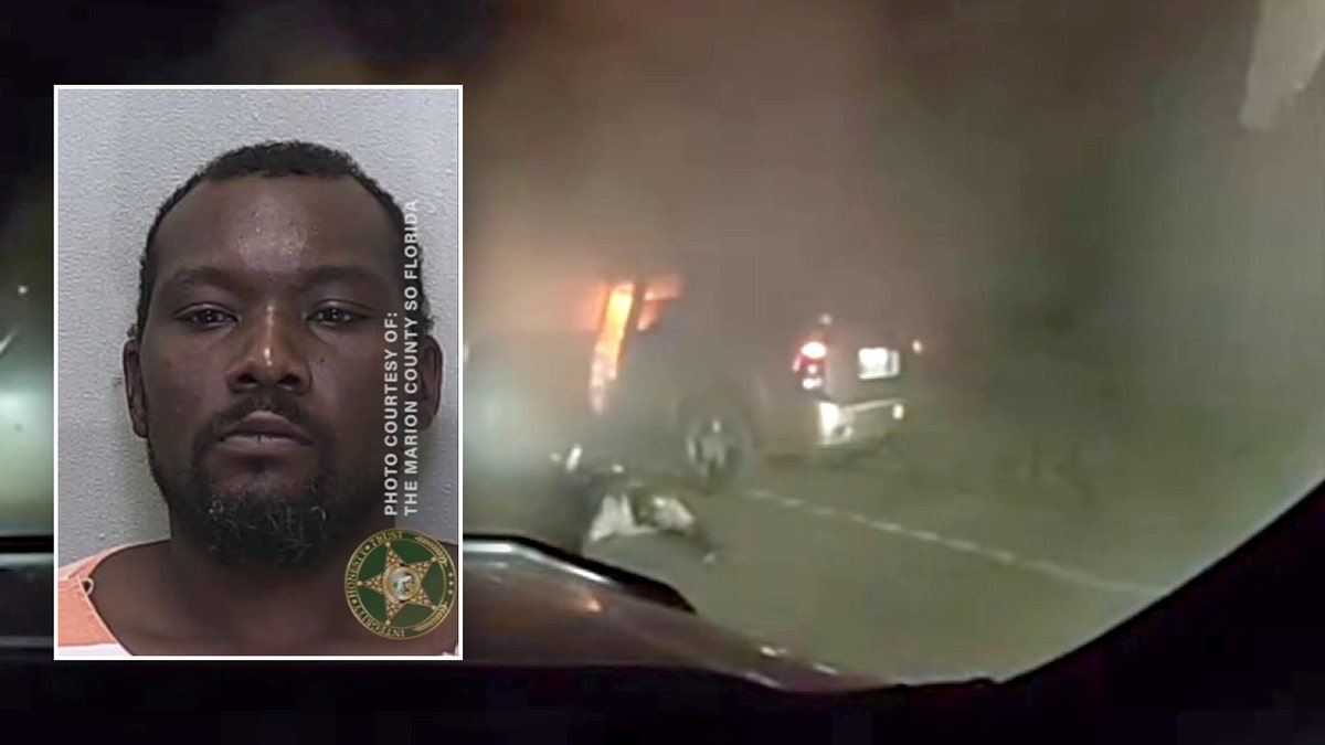 Derrick Rouse and police dashcam stills