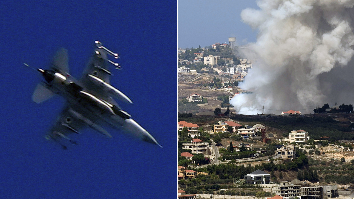 Israel fighter jet and strikes on Lebanon