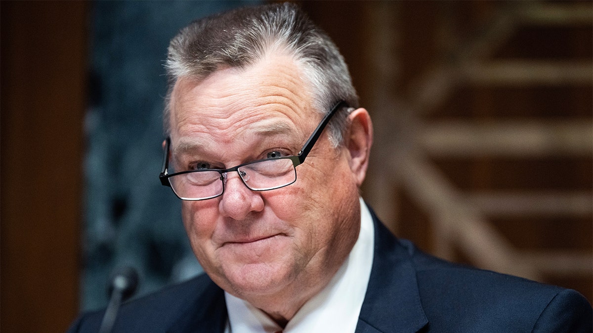 Sen. Jon Tester, D-Mont., arrives for the Senate Appropriations Subcommittee on Defense hearing on the "Fiscal Year 2025 Budget Request for the National Guard and Reserves," in the Dirksen Building on Tuesday, June 18, 2024.