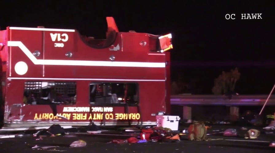 California firefighters critically injured after fire truck rollover crash