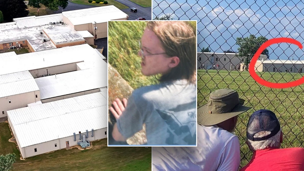 A photo collage showing the AGR buildings Thomas Crooks shot from at the Trump rally on July 13, Thomas Crooks at the rally site and attendees observing commotion from the AGR buidlings