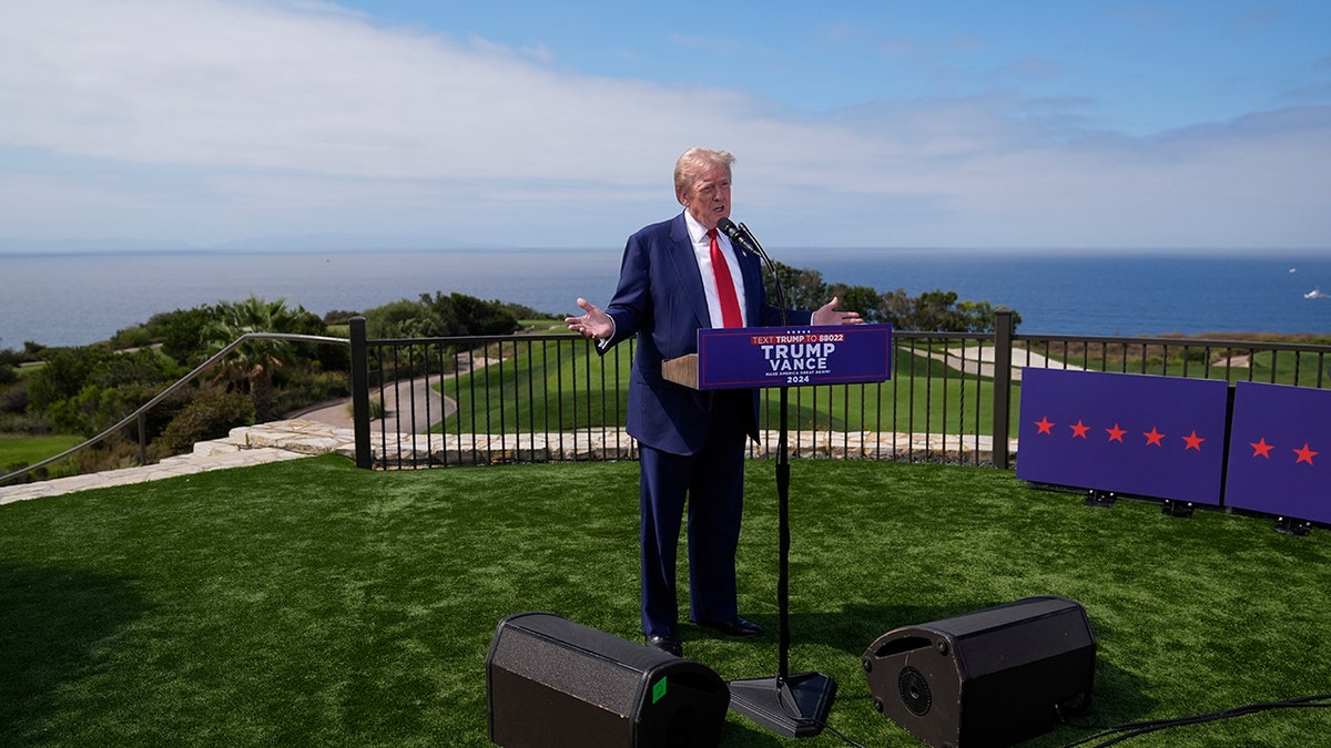 Trump at his California golf course