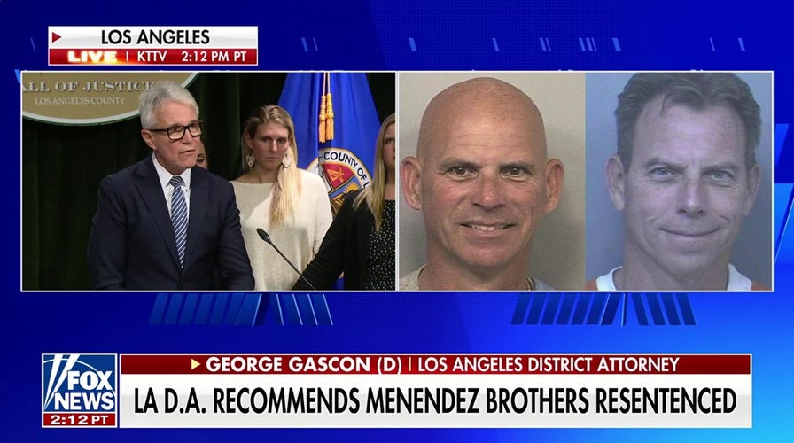 Los Angeles DA recommends resentencing for Menendez brothers