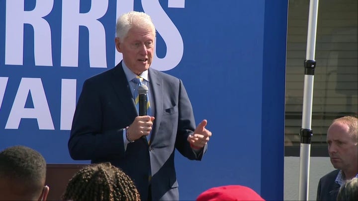 Bill Clinton praises Biden, Harris on border policy