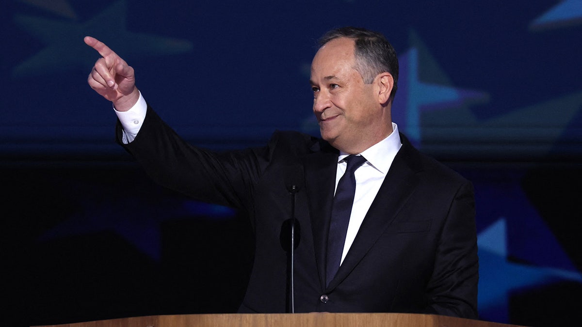 Doug Emhoff speaks during Day 2 of the Democratic National Convention