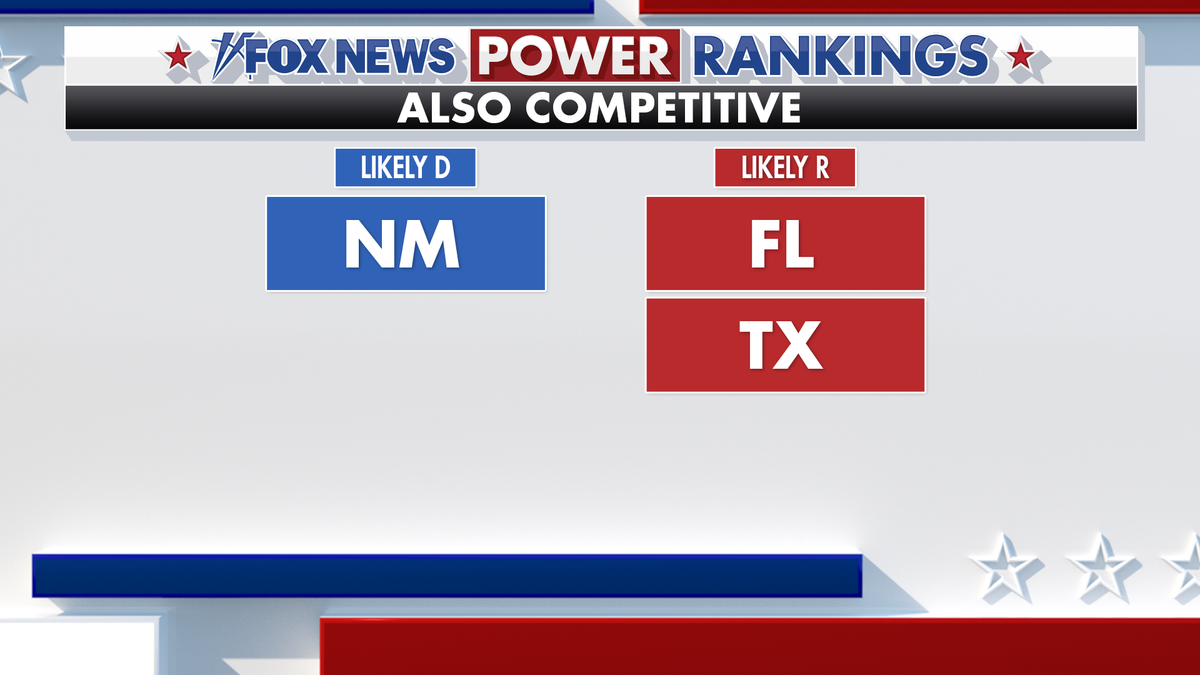 Competitive Senate races in the Fox News Power Rankings: New Mexico, Florida and Texas