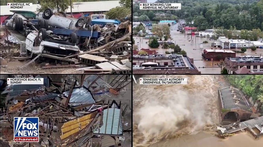 Navy veteran clutches tree for seven hours before being swept away by Helene flooding