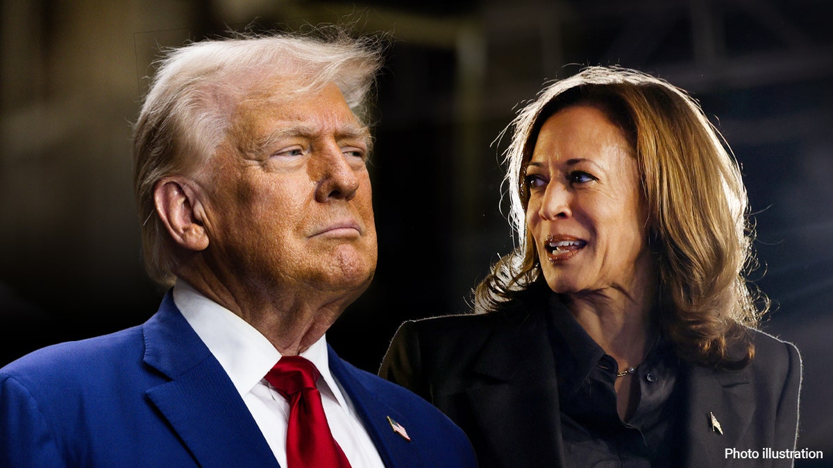 trump and harris 