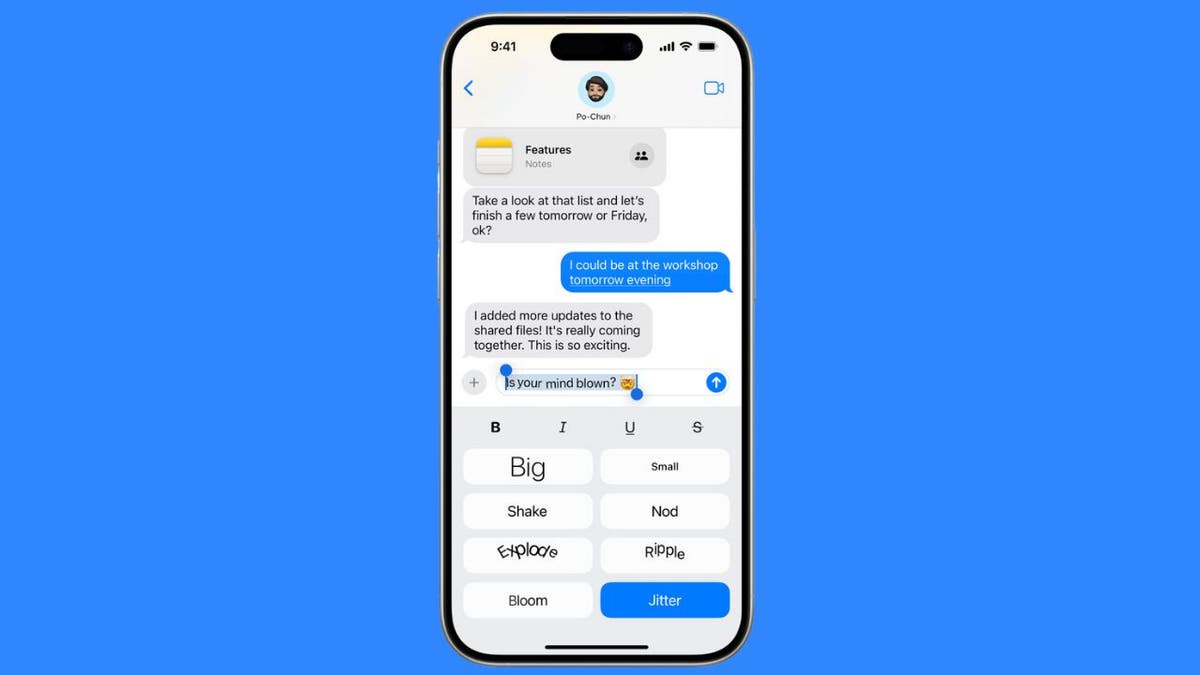 iOS 18's new text formatting and effects in messages