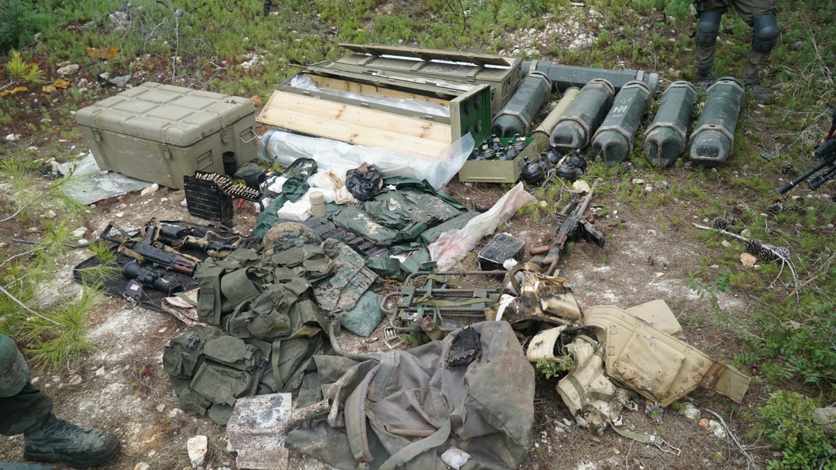 Weapons belonging to Hezbollah