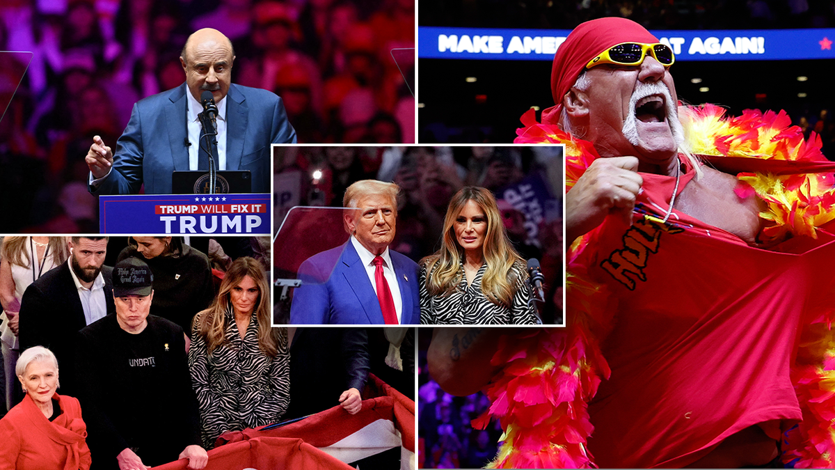 photo montage from Trump MSG rally