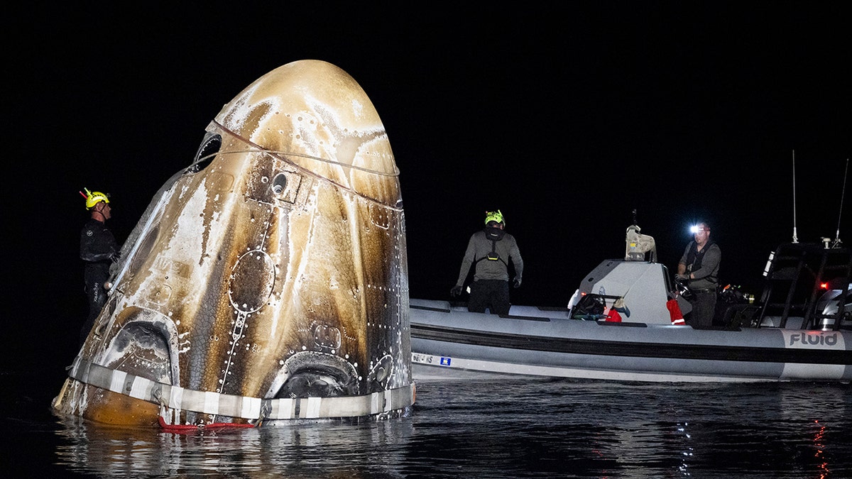 capsule after splashdown