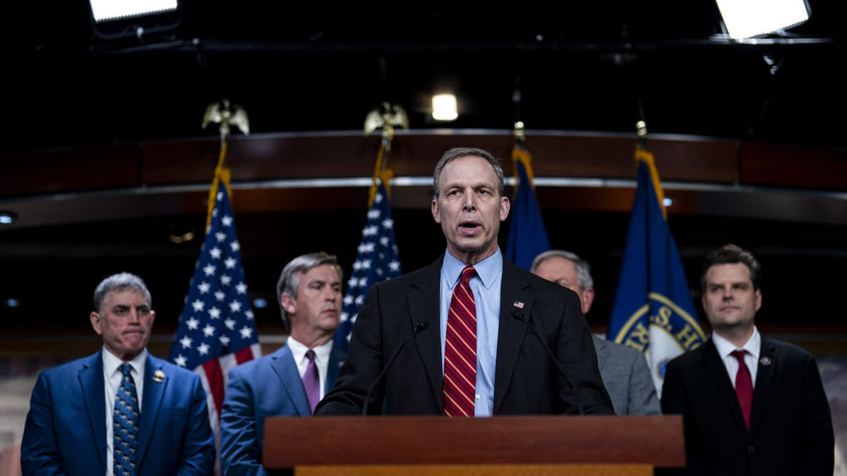 Perry at a Capitol Hill press conference