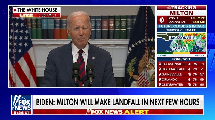 President Biden accuses Trump of leading chorus of 'lies' and 'disinformation' about hurricane response