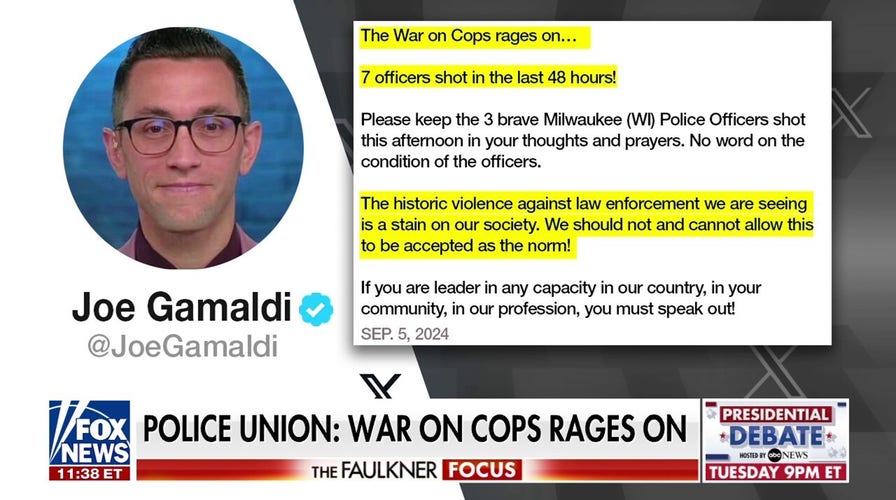 Police union chief calls on Biden, Harris to 'step up' amid violence against law enforcement