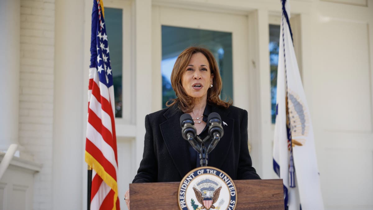 From her residence at the U.S. Naval Observatory on Wednesday, Vice President Kamala Harris spoke on former White House Chief of Staff John Kelly's recent comments on former President Donald Trump, including that he fits "into the general definition of fascist" and wanted the "kind of generals Hitler had."