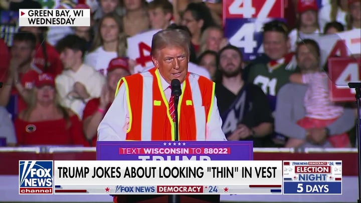 Trump capitalizes on Biden's 'garbage' remark by wearing a sanitation vest