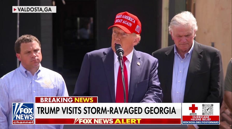 Trump visits Georgia after devastating Hurricane Helene