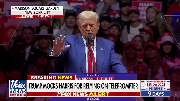 Trump mocks Harris' reliance on teleprompters: 'She was gone'