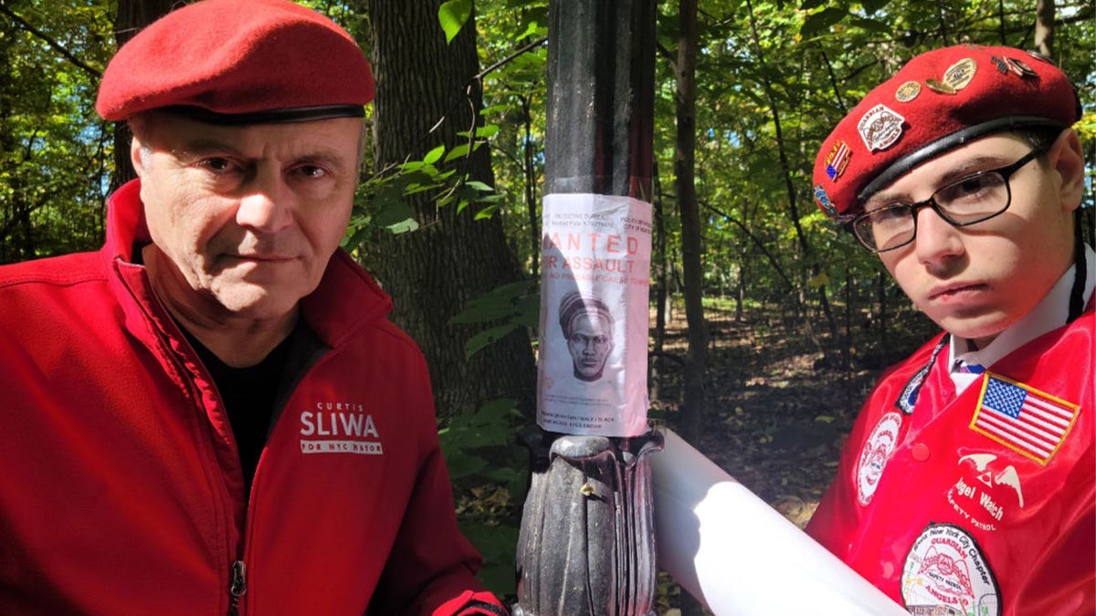 Guardian Angels founder Curtis Silwa, left, is pictured with his son Anthony Silwa