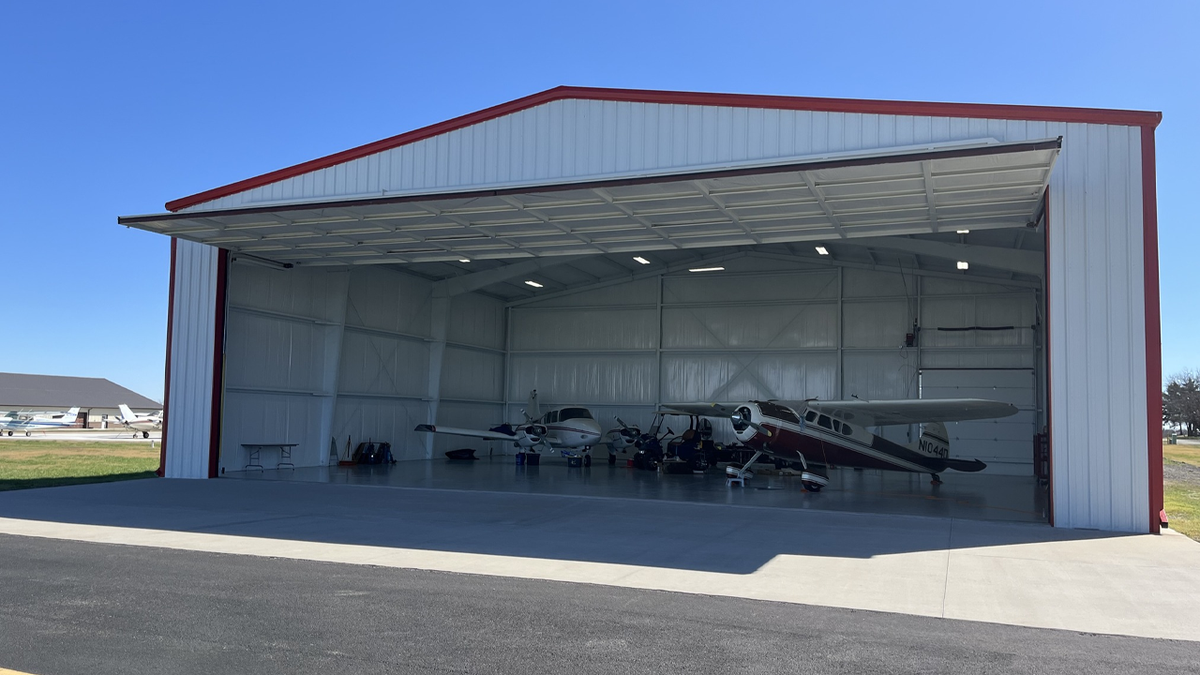 Plane hangar at Cook Airfield