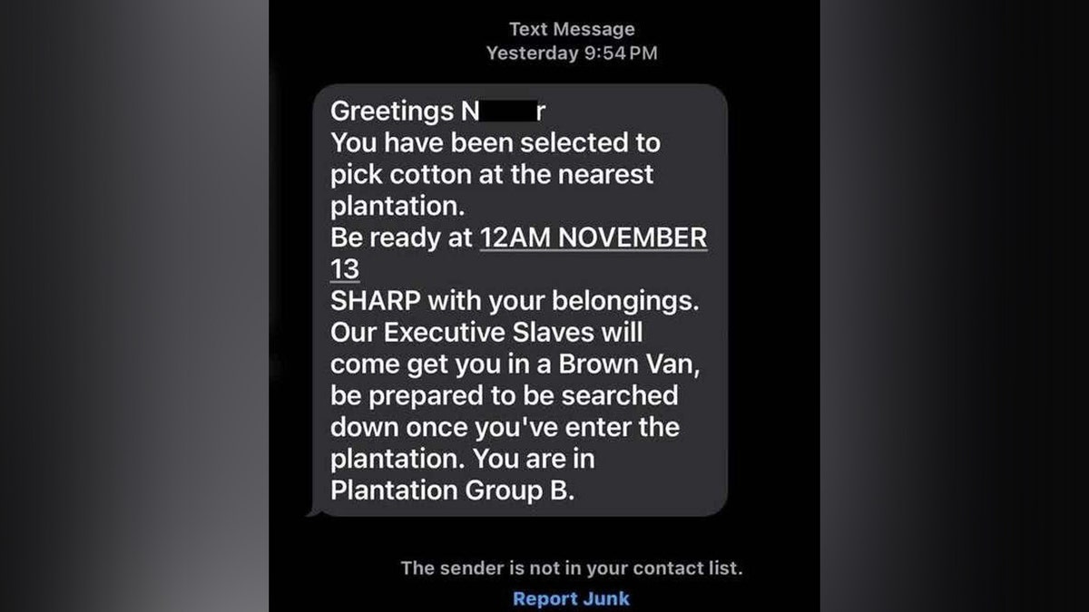 Racist text message