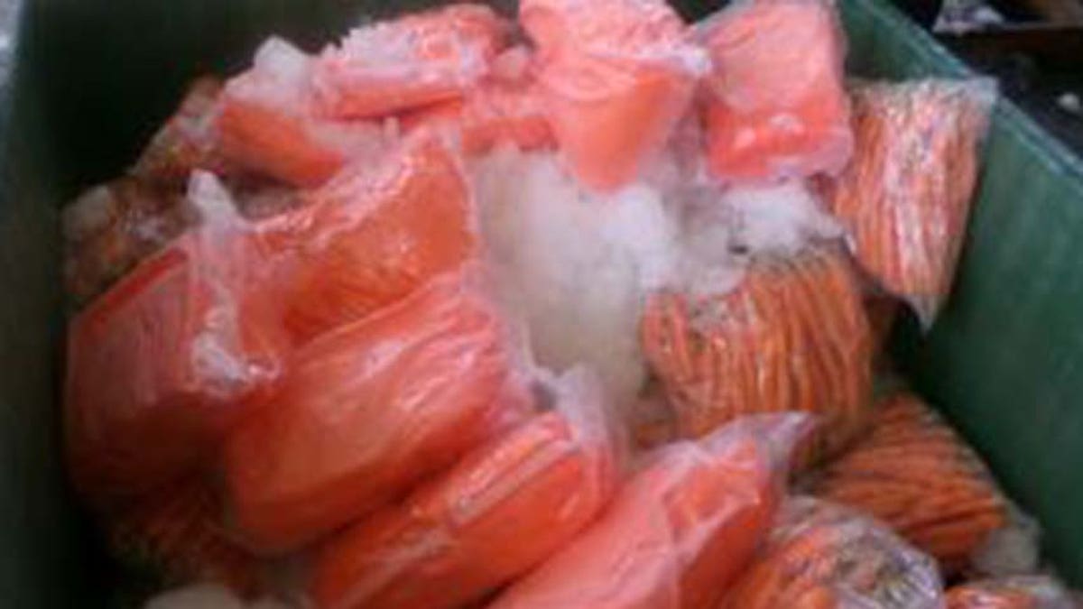 packages of meth and carrots