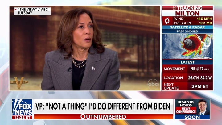 Kamala Harris admits there's 'not a thing' she'd do differently than Biden on 'The View,'