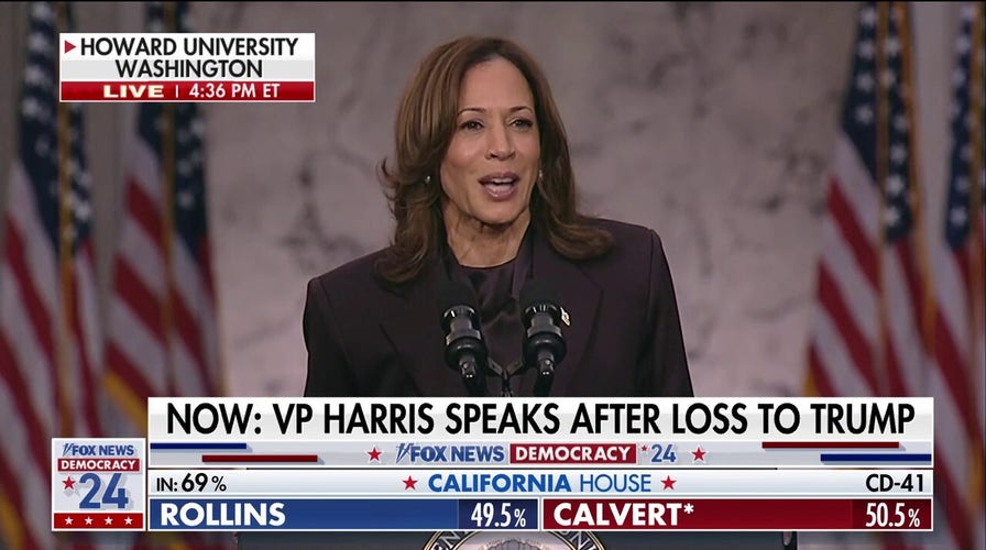 Kamala Harris urges supporters to accept results of election, not to 'despair'