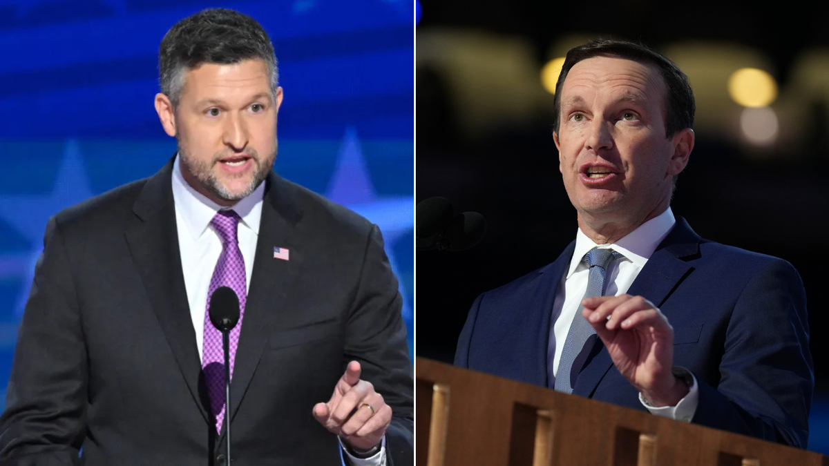 Democrat Rep. Pat Ryan, left, &amp; Democrat Senator Chris Murphy, right. 