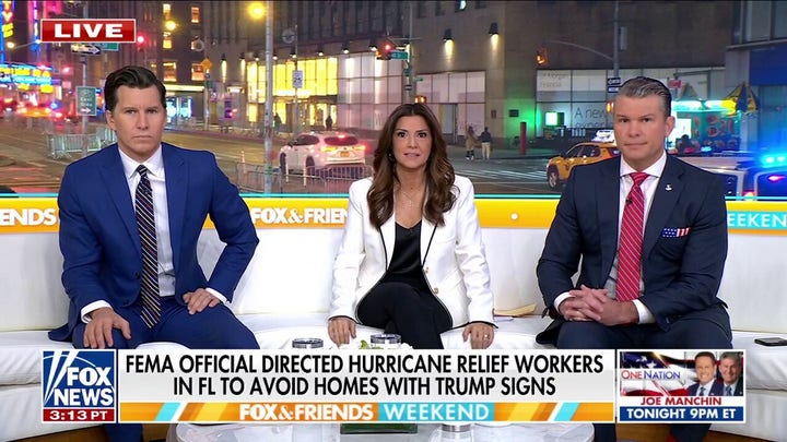 'INSANE': 'Fox & Friends Weekend' co-hosts react to report of FEMA official's political bias