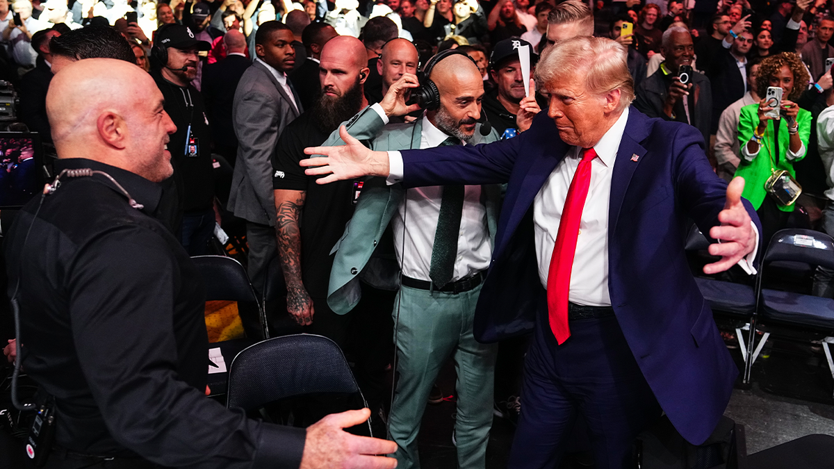 Trump going to hug Joe Rogan