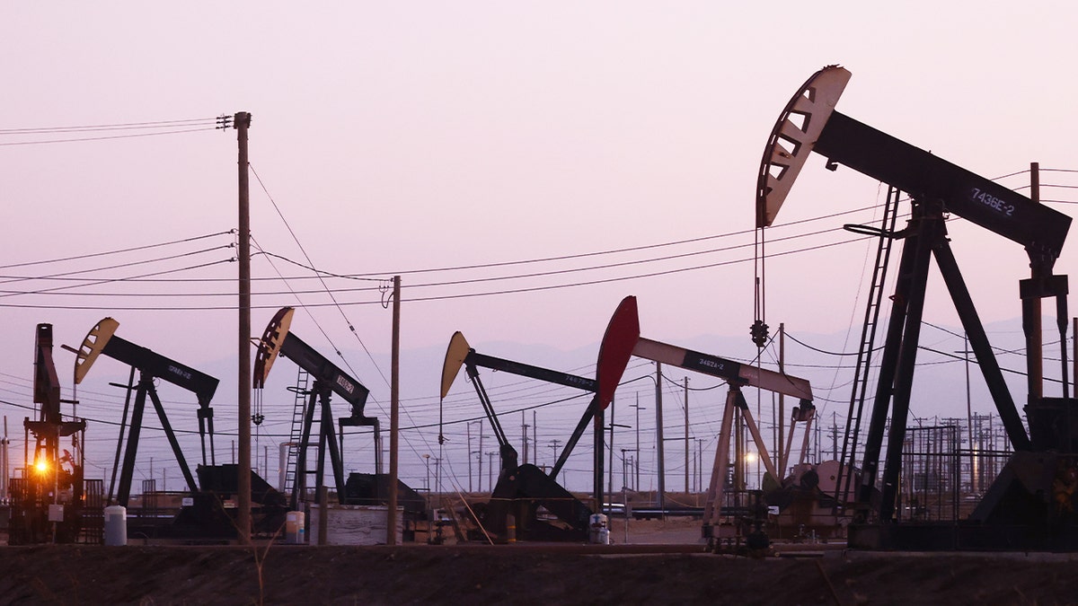 oil derricks in California