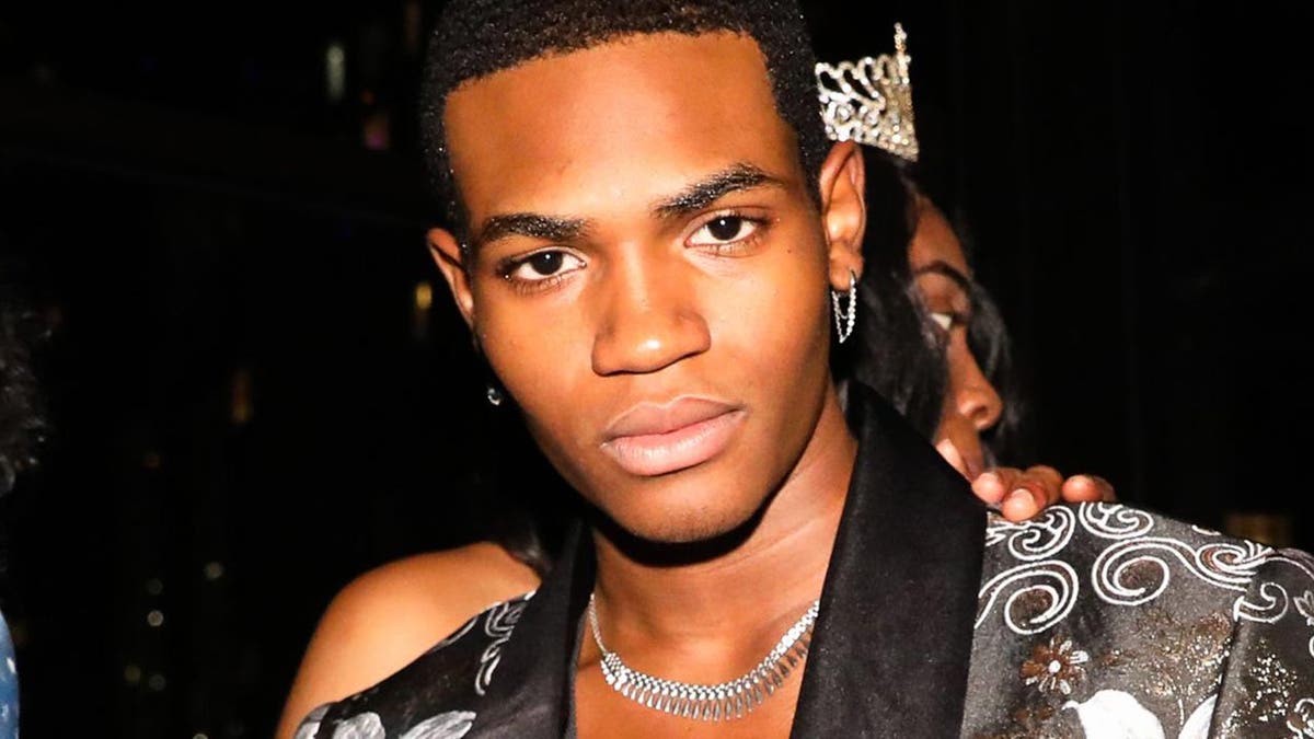 File photo of male model Dynus Saxon who is accused in the stabbing murder of Kadeem Grant