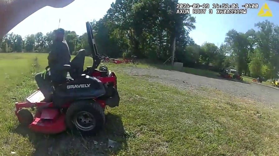 Man fleeing on riding mower pulls gun on deputy, shoots himself in hand: police