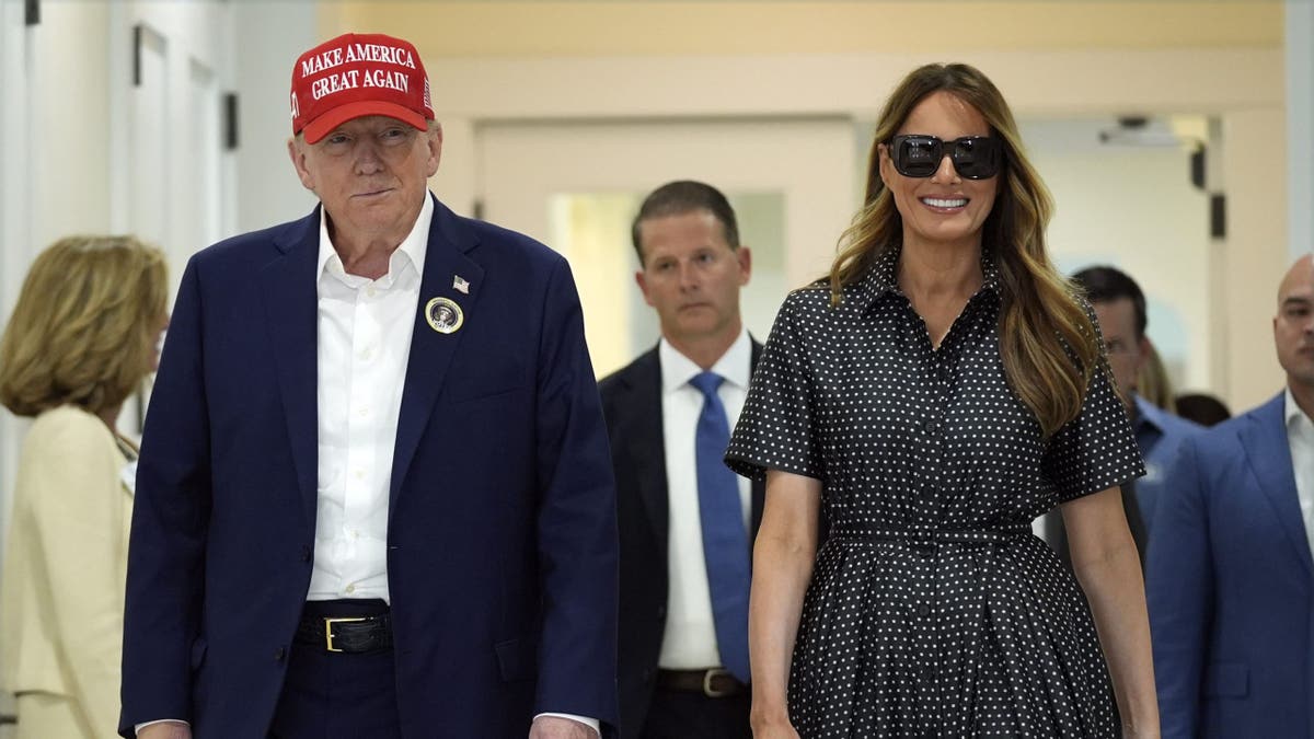 former President Trump and Melania Trump voting