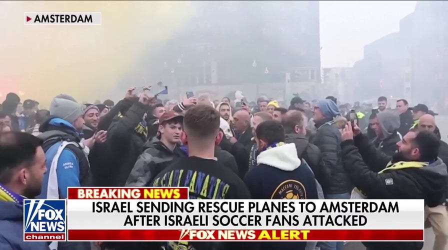 Israel sends evacuation planes to Amsterdam after 'shocking' attack on Israeli soccer fans